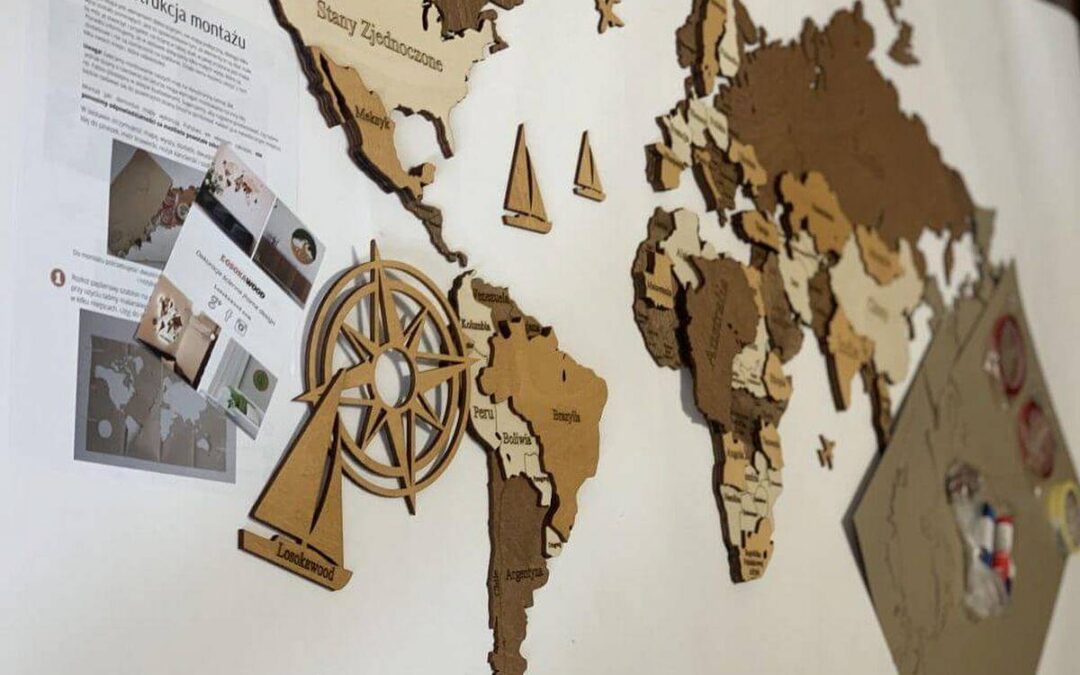 Mapa świata na ścianę 3D – dla każdego miłośnika podróży